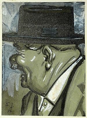 Bild des Verkufers fr Jttner, Franz. Lachender alter Mann mit Hut. zum Verkauf von GALERIE HIMMEL