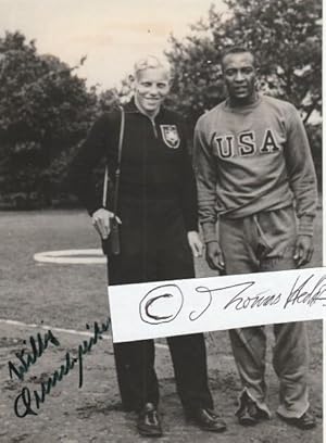 JESSE OWENS (1913-80) US-amerikanischer Leichtathlet, 1936 vier Goldmedaillen; WILHELM SIMETSREIT...