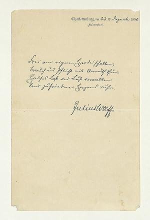 Seller image for Eigenh. Albumblatt mit U. for sale by Eberhard Kstler Autographen&Bcher oHG