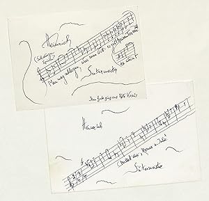 Immagine del venditore per 2 eigenh. musikalische Albumbltter mit U. venduto da Eberhard Kstler Autographen&Bcher oHG