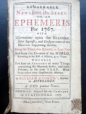 Seller image for A COLLECTION OF 12 EPHEMERIS / ALMANACKS FOR 1767 for sale by OLD AUTHORS BOOKSHOP