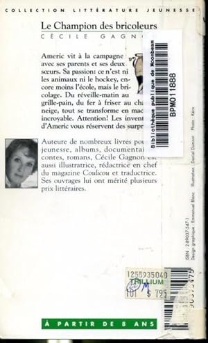 Seller image for Le champion des bricoleurs - Collection Littrature Jeunesse for sale by Librairie Le Nord