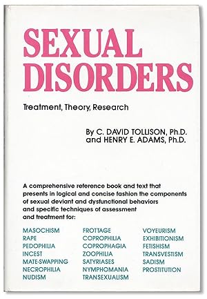 Seller image for Sexual Disorders: Treatment, Theory, Research for sale by Lorne Bair Rare Books, ABAA