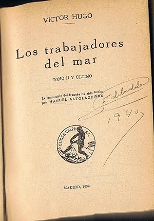 Image du vendeur pour LOS TRABAJADORES DEL MAR. Tomo II (de 2) mis en vente par Librera Torren de Rueda