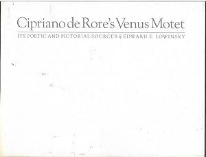 Seller image for Cipriano de Rore's Venus Motet: Its Poetic and Pictorial Sources for sale by Bookfeathers, LLC