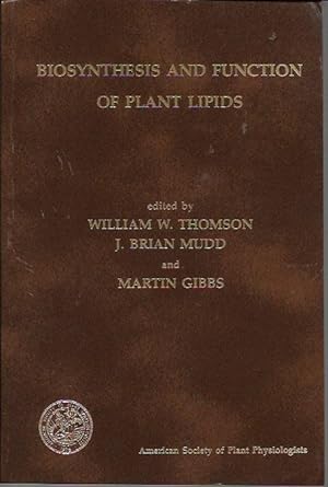 Image du vendeur pour Photosynthesis and Function of Plant Lipids; Proceedings of the 6th Annual Riverside Symposium in Plant Physiology mis en vente par Bookfeathers, LLC