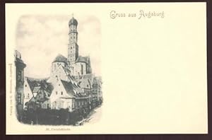 Bild des Verkufers fr Ansichtskarte AK Gru aus Augsburg. St. Ulrichskirche zum Verkauf von ANTIQUARIAT H. EPPLER