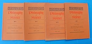 Image du vendeur pour Philosophy of Science: Organ of the Philosophy of Science Association, 1940. Volume 7, Numbers 1-4 mis en vente par My Father's Books