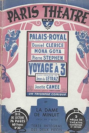 Seller image for Paris Thtre - Numro 32 : Voyage  trois - La dame de minuit for sale by LiBooks