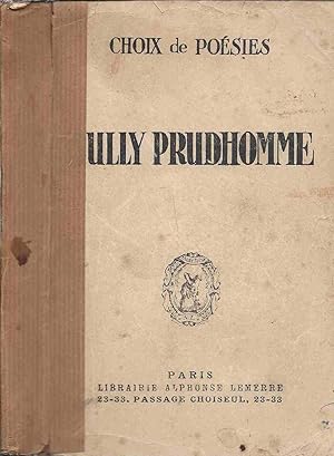 Imagen del vendedor de Choix de posies : Sully Prudhomme a la venta por LiBooks