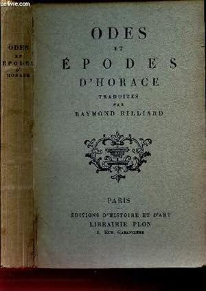 Bild des Verkufers fr ODES ET EPODES D'HORACE - zum Verkauf von Le-Livre