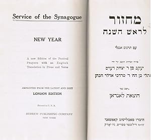 Imagen del vendedor de Service of the Synagogue: New Year a la venta por Bookshop Baltimore