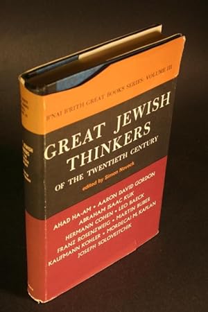 Seller image for Great Jewish thinkers of the twentieth century. for sale by Steven Wolfe Books