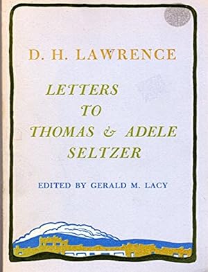 Imagen del vendedor de Letters to Thomas and Adele Seltzer a la venta por Shore Books