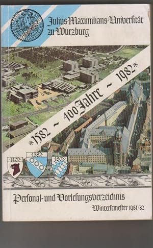 Bild des Verkufers fr Personal- und Vorlesungsverzeichnis Wintersemester 1981/82 1582 - 400 Jahre - 1982 zum Verkauf von Elops e.V. Offene Hnde