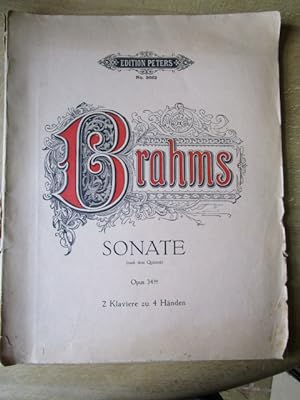 Sonate ( nach den Quintetten) für 2 Klaviere zu 4 Händen. Opus 34 -