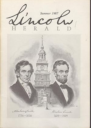 Imagen del vendedor de Lincoln Herald: Volume 89, No. 2: Summer, 1987 a la venta por Dorley House Books, Inc.