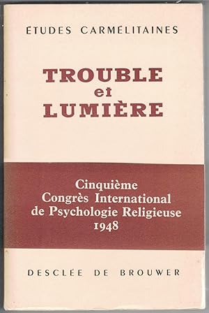 Seller image for tudes carmlitaines. Trouble et lumire. for sale by Rometti Vincent