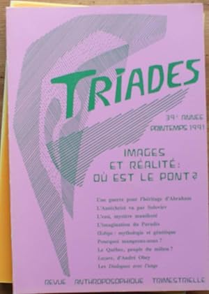 Imagen del vendedor de Triades numro 1 - 39e anne - 1991 - Images et ralits a la venta por Aberbroc