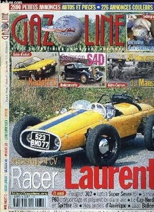 Image du vendeur pour GAZOLINE VOLUME 7 N 74 - Hors Srie : Racer Laurent mcanique Renault 4 CV, Redcouverte : Salmson S4D faux-cabriolet, Gazoline restaure une Simca P6 : dpointer et prparer l'aile AV, Peugeot 302, Lotus Super Seven (6), Le cap nord en Spitfire (3) mis en vente par Le-Livre