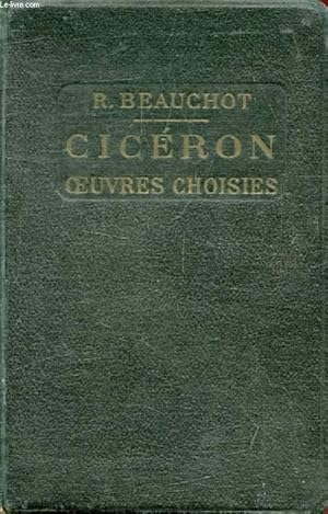 Seller image for CICERON, OEUVRES CHOISIES for sale by Le-Livre