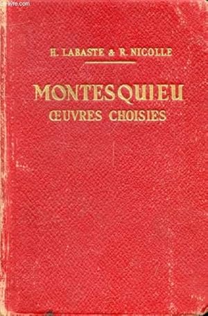 Bild des Verkufers fr MONTESQUIEU, OEUVRES CHOISIES zum Verkauf von Le-Livre