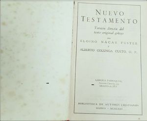 Seller image for NUEVO TESTAMENTO for sale by CENTRAL LIBRERA REAL FERROL