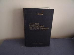 Imagen del vendedor de Catalogue bibliographique des ventes publiques 1968-69 et 69-70 a la venta por arobase livres