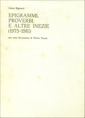Immagine del venditore per Epigrammi, proverbi e altre inezie (1975-1981) venduto da Studio Bibliografico Marini