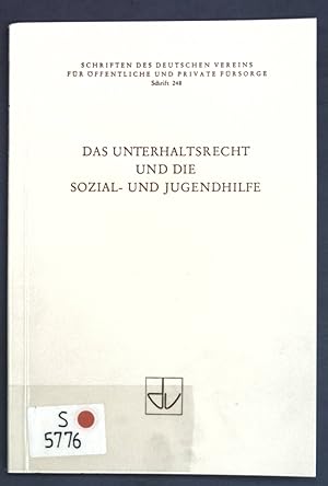 Immagine del venditore per Das Unterhaltsrecht und die Sozial- und Jugendhilfe; Schriften des Deutschen Vereins fr ffentliche und private Frsorge, Schrift 248; venduto da books4less (Versandantiquariat Petra Gros GmbH & Co. KG)