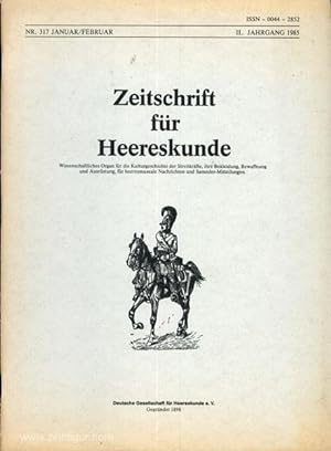 Seller image for Zeitschrift fr Heereskunde for sale by Berliner Zinnfiguren