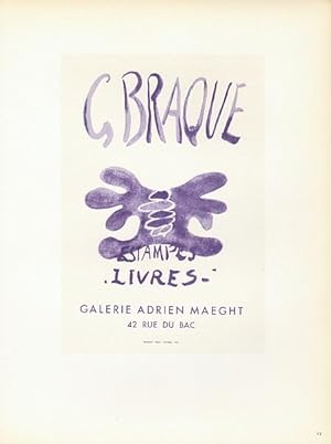 G. Braque : Estampes Livres. Galerie Adrien Maeght, 1958.