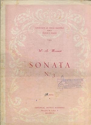 SONATA Nº 3. COLECCIÓN DE OBRAS MAESTRAS PARA VIOLIN Y PIANO 790.