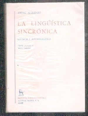 LA LINGÜÍSTICA SINCRÓNICA. ESTUDIOS E INVESTIGACIONES