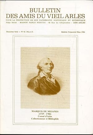 Image du vendeur pour BULLETIN DES AMIS DU VIEIL ARLES - N52 - Mars 1984 / Van Gogh : "comme une musique" / Le college F Mistral : La Stabilit / Le cadre : la provence romaine / Archeveques du 17e s et 18e s . mis en vente par Le-Livre