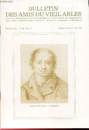 Image du vendeur pour BULLETIN DES AMIS DU VIEIL ARLES - N48 - Mars 1983 / Van Goh : un verger d'un galet monstre / Les paroisses arlesiennes au M Age : Notre Dame de Beaulieu, St Magdelene, St Isidore, St Michel de l'Escale/ Les liens entre les academies d'Arles .(suite) mis en vente par Le-Livre