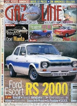 Image du vendeur pour GAZOLINE VOLUME 8 N 88 - Peugeot Quadrilette Grand Sport 172 BS, Ford Escort RS 2000 Mk1, Gazoline restaure une Simca P60 : peinture de Titine, Renault Juvaquatre coach Grand Luxe (2), Simca Around Plein Ciel, Vidanger l'huile moteur, Opel Manta mis en vente par Le-Livre