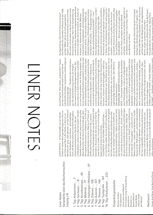 Image du vendeur pour Liner Notes. Gesprche ber das Bchermachen. Leipzig z.B. mis en vente par Andreas Schller