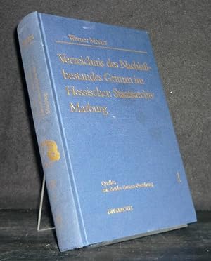 Bild des Verkufers fr Verzeichnis des Nachlabestandes Grimm im Hessischen Staatsarchiv Marburg. [Bearbeitet von Werner Moritz et al.]. (= Quellen zur Brder Grimm-Forschung, Band 1). zum Verkauf von Antiquariat Kretzer