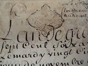 Handschrift mit 4 Unterschriften. Braune Tinte auf Pergament. Datiert Dezember 1777. 10 handschri...