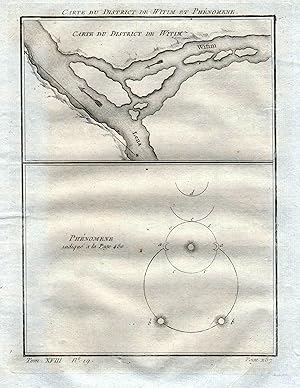 Bild des Verkufers fr "Carte du district de Witim et Phenomene" - Witim Lena river Siberia Sibirien Siberie Russia Russland Russie zum Verkauf von Antiquariat Steffen Vlkel GmbH