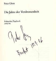Die Jahre der Verdrossenheit. Politisches Tagebuch 1993/94.