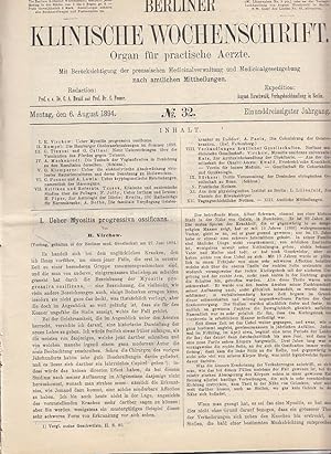Ueber Myositis progessiva ossificans. IN: Berl. klin. Wschr., 31./H. 32, S. 727-729, 1 Abb., 1894...