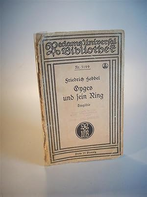 Bild des Verkufers fr Gyges und sein Ring. Eine Tragdie in fnf Akten Nr. 3199 (mit Zensurzeichen). zum Verkauf von Adalbert Gregor Schmidt