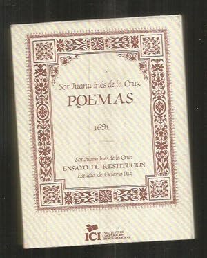 Imagen del vendedor de POEMAS (EDICION FACSIMIL DE LA EDITADA EN 1691) / SOR JUANA INES DE LA CRUZ: ENSAYO DE RESTITUCION a la venta por Desvn del Libro / Desvan del Libro, SL