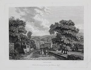 Original Antique Engraving Illustrating a View Near Bath in Somersetshire. By Paul Sandby. Titled...