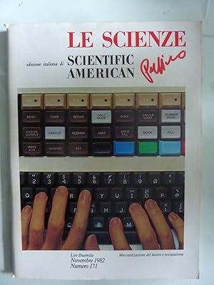 LE SCIENZE Edizione italiana di SCIENTIFIC AMERICAN numero 171 Novembre 1982