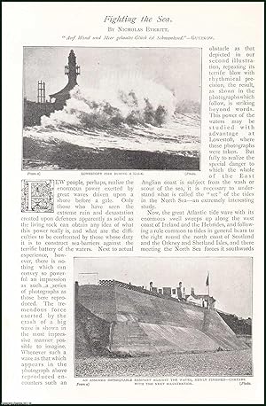 Bild des Verkufers fr Enormous Power Exerted by Great Waves Driven Upon a Shore Before a Gale : Fighting The Sea. An uncommon original article from The Strand Magazine, 1902. zum Verkauf von Cosmo Books