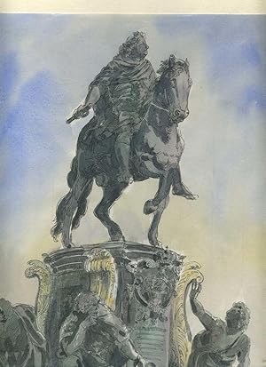 Bild des Verkufers fr Original Aquarell vom Knstler Alfred-Karl Dietmann , signiert und mit handschriftlicher Notiz zum Standort: Denkmal des Groen Kurfrsten von Andreas Schlter, Berlin. Format: Darstellung 38,5 x 28 cm hinter Passepartout. Blattgre 50 x 40 cm. Achtung Scans zeigen nur Ausschnitte. zum Verkauf von Umbras Kuriosittenkabinett