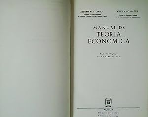 Image du vendeur pour Manual de Teora Econmica. mis en vente par Librera y Editorial Renacimiento, S.A.